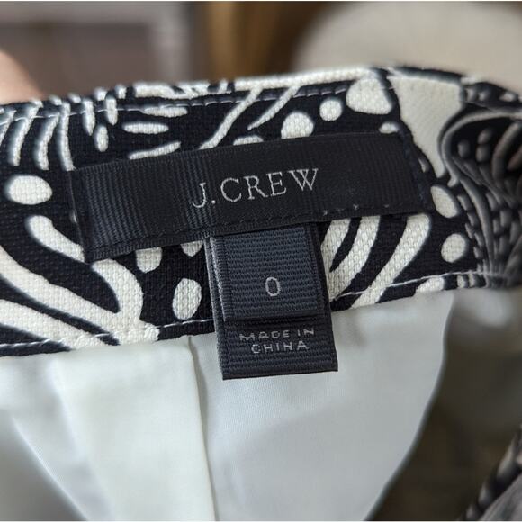 J, Crew Womens Skirt Postage Stamp Polynesian Floral Pattern Mini Skirt Size 0 - Picture 7 of 11